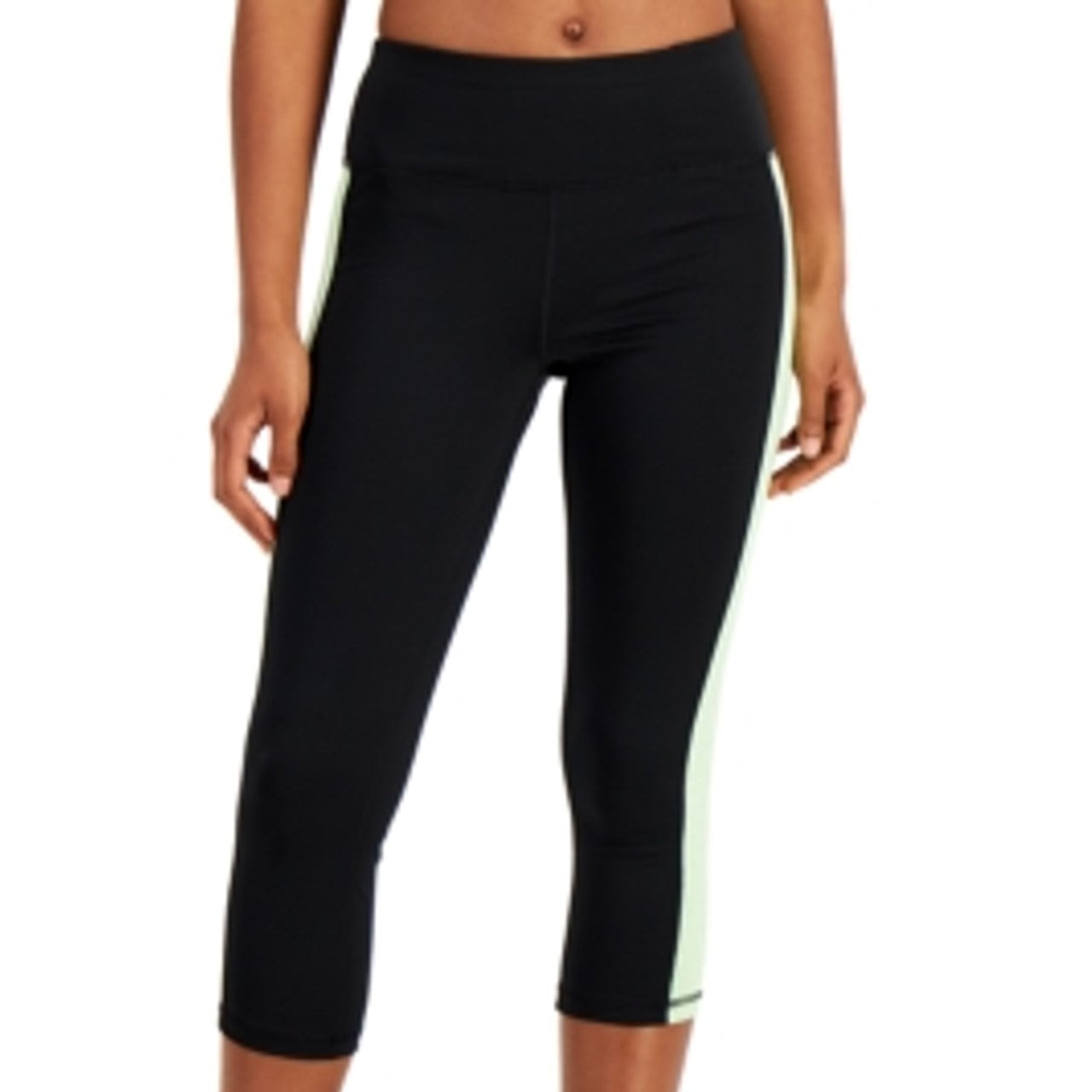 ID Ideology Women's Colorblocked Cropped Leggings Silver Size XL