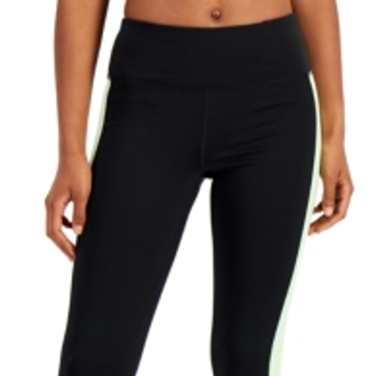 ID Ideology Women's Colorblocked Cropped Leggings Silver Size XL