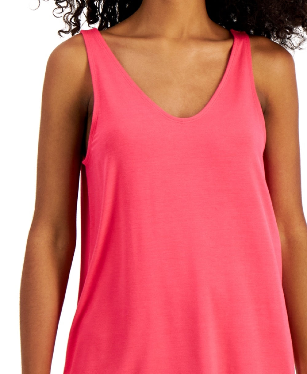 Ideology Women's V Neck Tank Top Pink Size Small