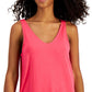 Ideology Women's V Neck Tank Top Pink Size Medium
