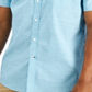 Club Room Men's Texture Check Stretch Cotton Shirt Blue Size Medium