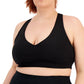 Ideology Women's Plus Match Set Sports Bra Black Size 3X