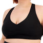 Ideology Women's Plus Match Set Sports Bra Black Size 3X