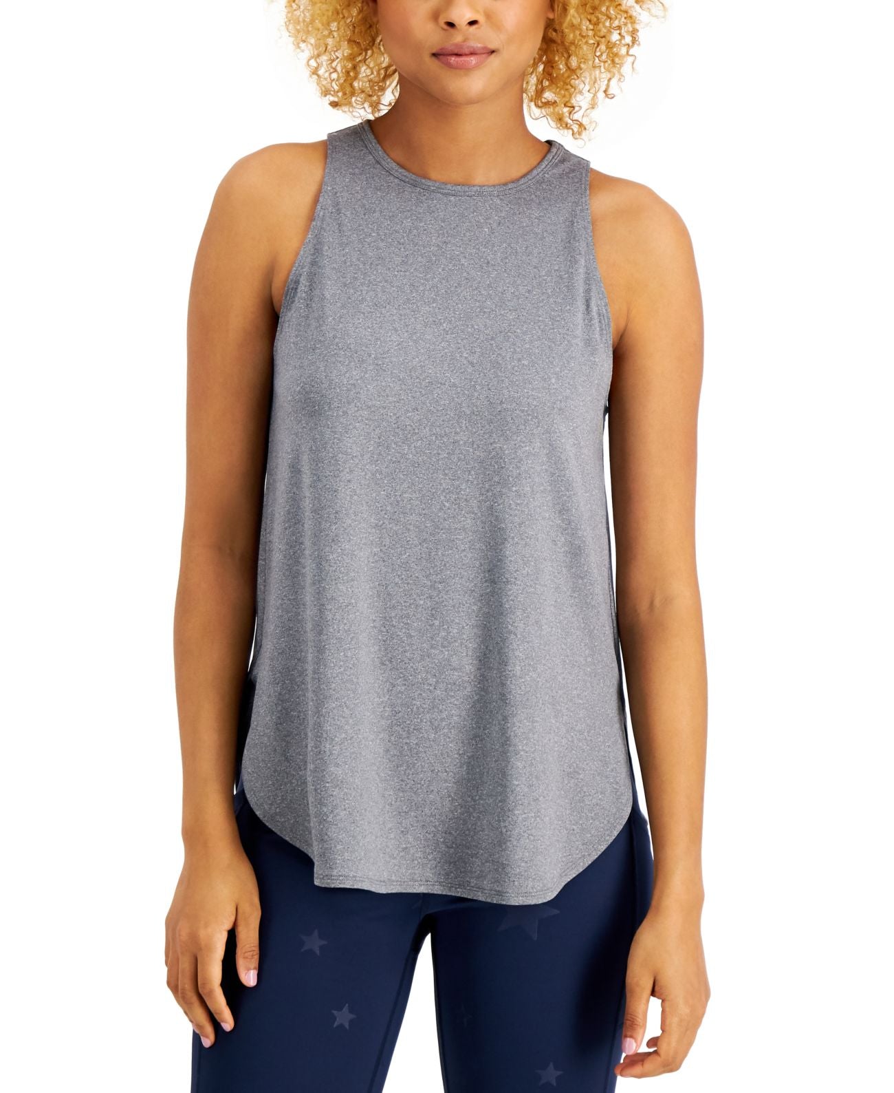 ID Ideology Women's Sweat Set Tank Top Grey Size XXL