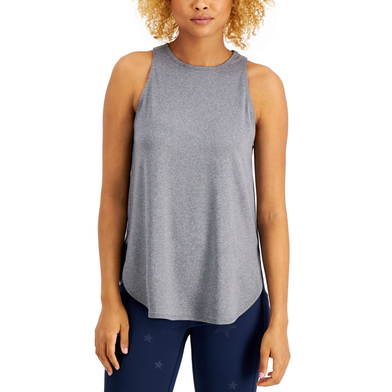 ID Ideology Women's Sweat Set Tank Top Grey Size XXL