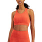 ID Ideology Women's Sweat Set Low Impact Sports Bra Orange Size Medium