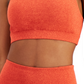 Allbrand365 Women's Sweat Set Low Impact Sports Bra Red Size XL