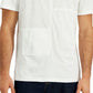 Sun Stone Men's Mix Media Textured Patchwork Henley White Size Large