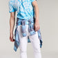 Sun + Stone Men's Shibori Starburst T-Shirt Blue Size XX-Large