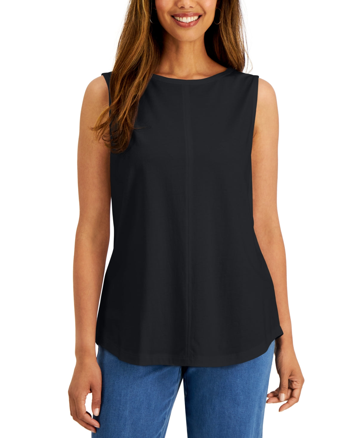 Karen Scott Women's Sleeveless Shell Top Black Size X-Large