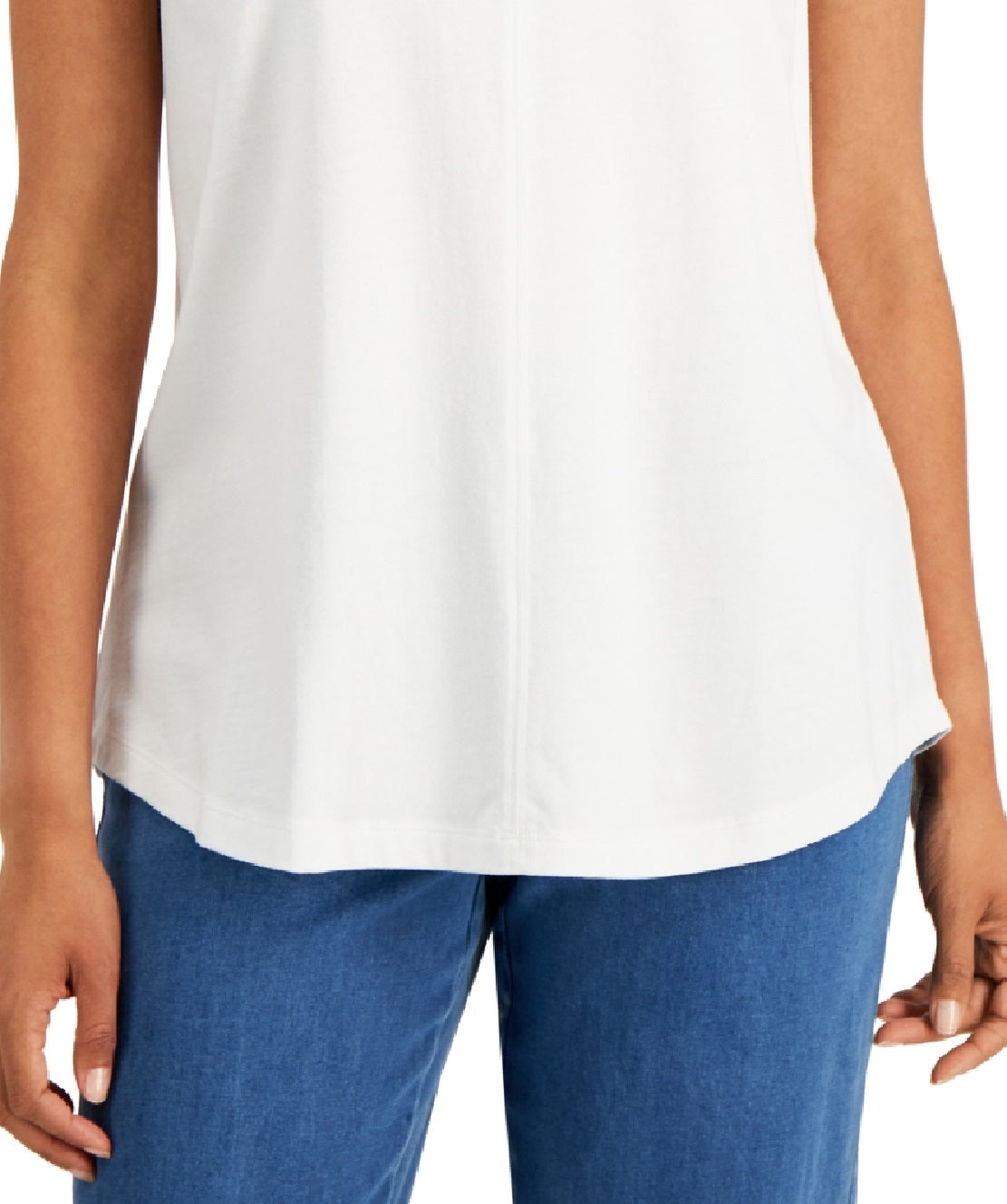 Karen Scott Women's Sleeveless Shell Top White Size Medium