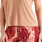 ID Ideology Women's V Neck T-Shirt Brown Size Small