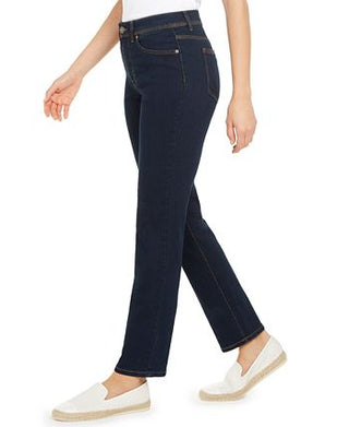 Style & Co Women's High Rise Natural Straight Leg Jeans Blue Size 10 Petite