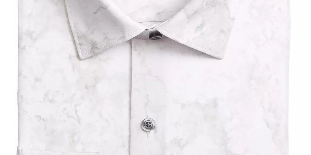 Alfani Men's Slim Fit 4 Way Stretch Dress Shirt White Size 15.5X34X35