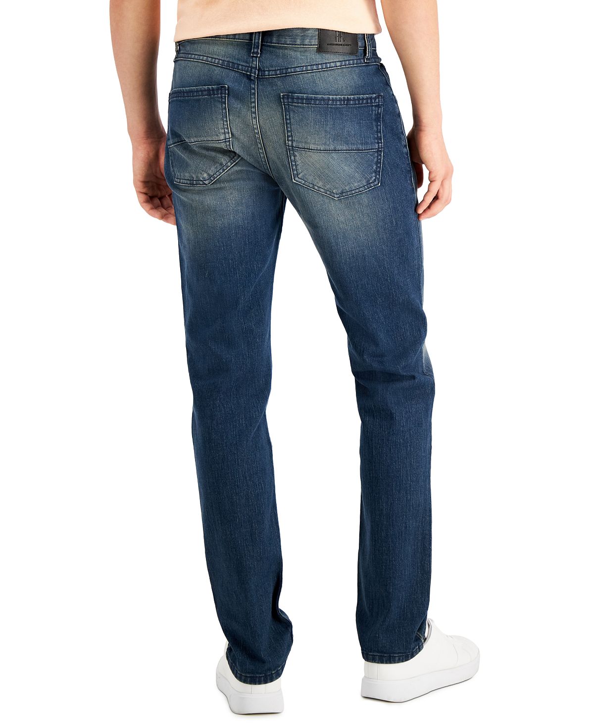 INC International Concepts Men's Tinted Slim Fit Straight Legged Jeans Blue Size 36