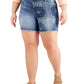 Style & Co Women's High Rise Cut Off Denim Shorts Blue 24W
