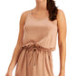 ID Ideology Women's Drawstring Waist Sleeveless Dress Pink Size Large