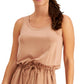 ID Ideology Women's Drawstring Waist Sleeveless Dress Pink Size X-Large