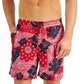 Club Room Men's Floral Bandana 7 Swim Trunks Red Size XX-Large
