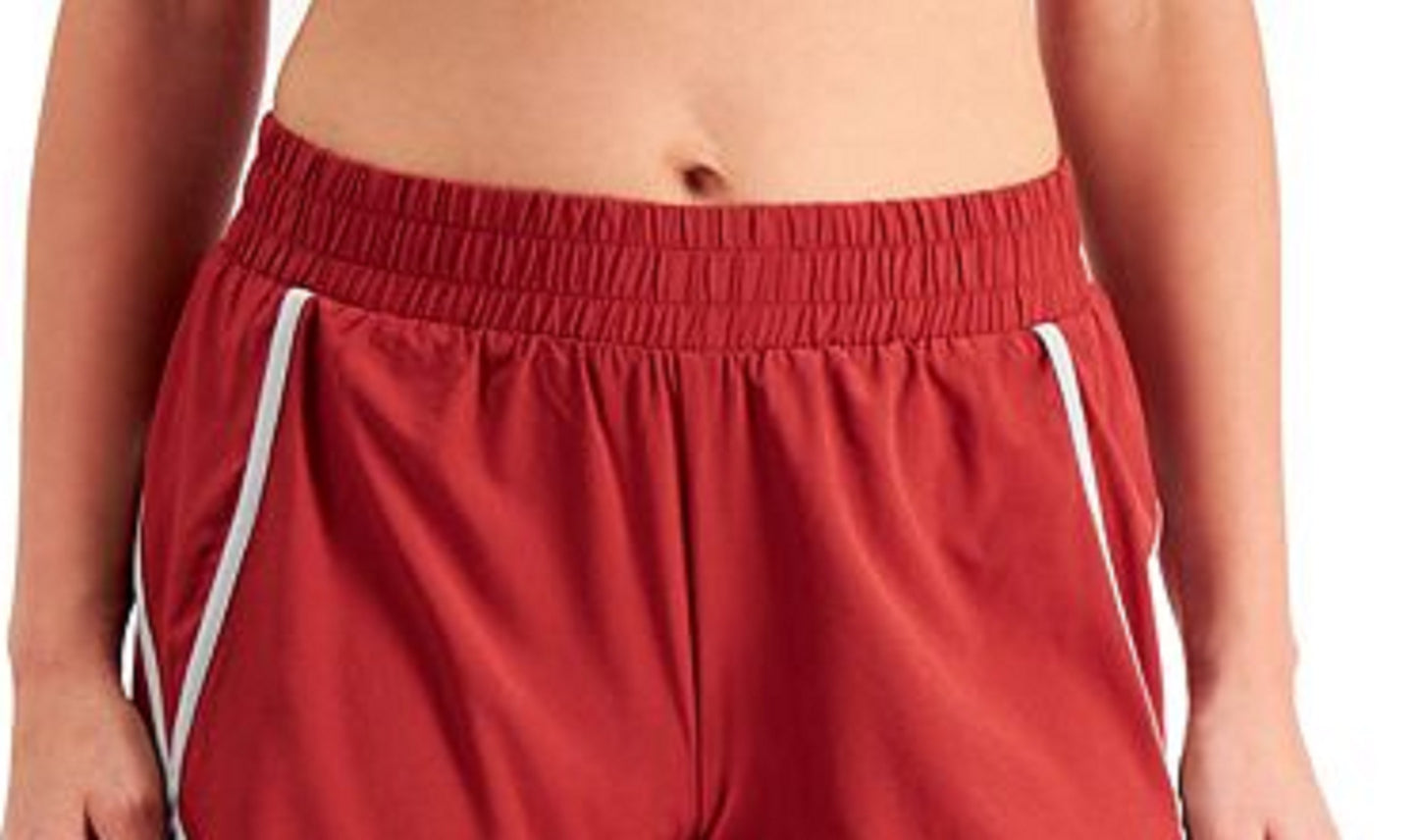 ID Ideology Women's Flat Seems Layers Look Active Wear Shorts Red Size Large