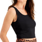 ID Ideology Women's Sleeveless Cropped Top Black Size Large