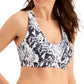 ID Ideology Women's Performance Snake-Embossed Low Impact Sports Bra White Size X-Small