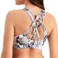 Ideology Women's Intimates Low Impact Strappy Back Animal Print Sports Bra White Size Large