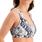 Ideology Women's Intimates Low Impact Strappy Back Animal Print Sports Bra White Size Large