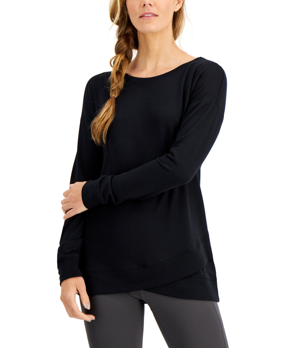 ID Ideology Women's Crossover Top Black Size XX-Large