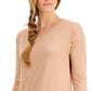 ID Ideology Women's Crossover Hem Top Pink Size Large