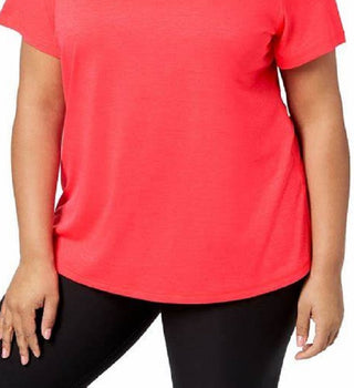 Ideology Women's Plus Rapidry V Neck Performance T-Shirt Red Size 2X