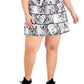 ID Ideology Women's Snake Print Tiered Skort White Size Medium