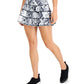 Ideology Women's Snake Print Tiered Skort White Size XX-Large