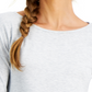 ID Ideology Women's Long Sleeve Drop Shoulder Top Gray Size Small