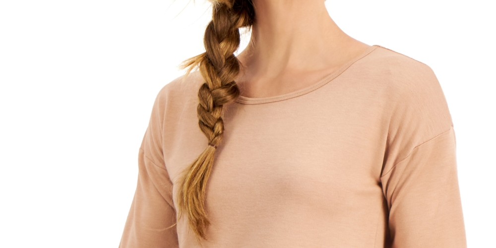 ID Ideology Women's Long Sleeve Drop Shoulder Top Brown Size XX-Large