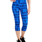 ID Ideology Women's Tie Dyed Cropped Leggings Blue Size Medium