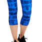 ID Ideology Women's Tie Dyed Cropped Leggings Blue Size Medium