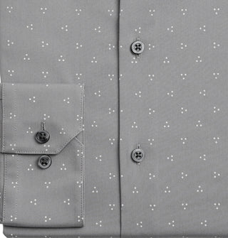 Alfani Men's Slim Fit 2 Way Stretch Performance Dress Shirt Gray Size 32X33