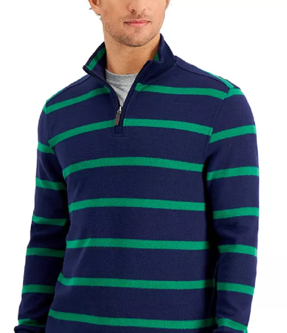 Club Room Men's Pop Striped Pullover Blue Size Large