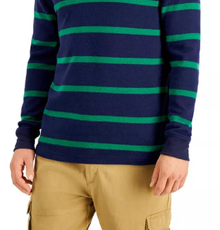 Club Room Men's Pop Striped Pullover Blue Size Large