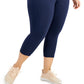 ID Ideology Women's Cropped Leggings Blue Size 1X