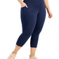 ID Ideology Women's Cropped Leggings Blue Size 3X