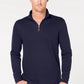 Club Room Men's Quarter-Zip French Rib Pullover Blue Size XL