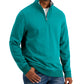 Club Room Men's Stretch Quarter Zip Fleece Sweatshirt Green Size X Large