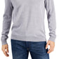 Club Room Men's Merino Wool Blend Polo Sweater Gray Size Large