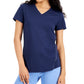 Ideology Women's Active Reflective V Neck T-Shirt Blue Size Small