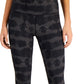 Ideology Women's Stretch Moisture Wicking Reversible Compression Tie Dye Active Wear High Waist Leggings Black Size X-Large
