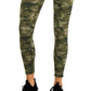 Ideology Women's Stretch Moisture Wicking Ventilation Flat Seems Camouflage High Waist Leggings Green Size Large