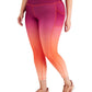 Ideology Women's Plus Ombre Print Leggings Pink Size 4X