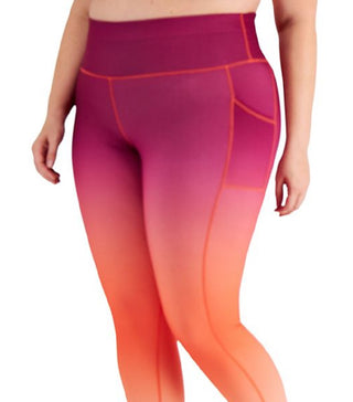 Ideology Women's Plus Ombre Print Leggings Pink Size 4X